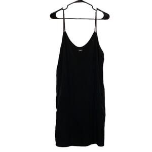 Gary Graham Silk Black Slip Dress Size M/L